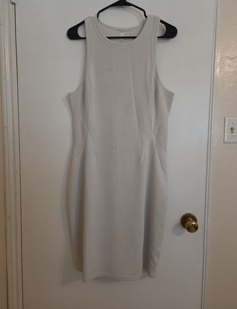 lululemon athletica Cream Ribbed Tank Dress